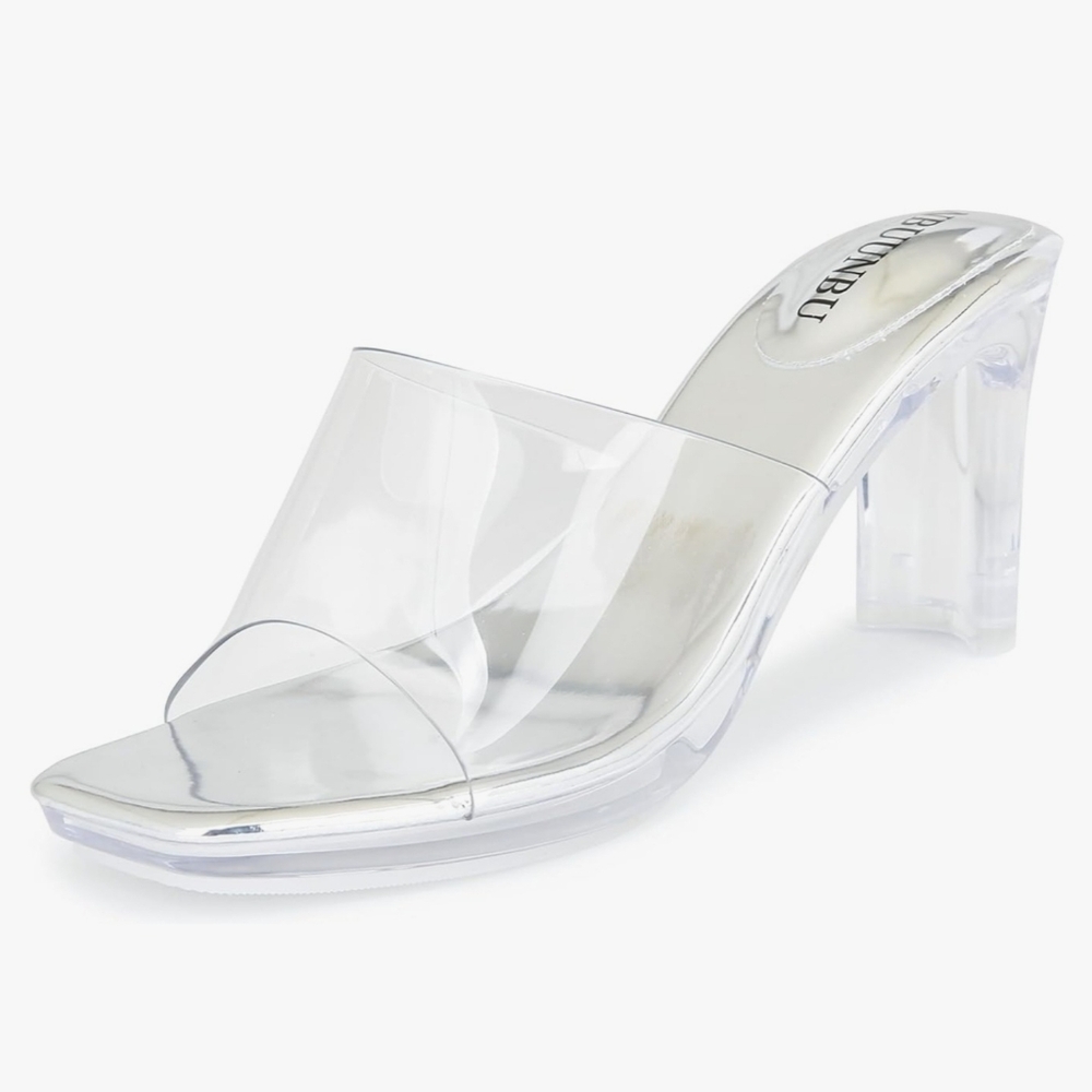 Nbuunbu Clear Platform Heels